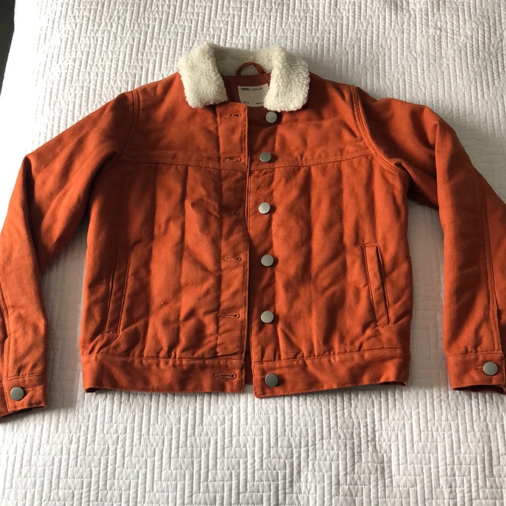 ASOS orange denim jacket